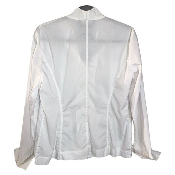 Jones Wear White Button Down Blouse Cotton Blend Stretch Size 10 - Picture 5 of 6